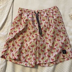 Spicy Tuna Flamingo Swim Trunks Medium